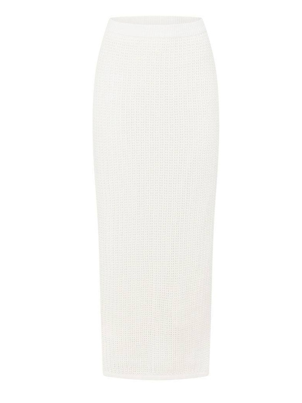 Sabo Bridal White Knit Maxi Mekkah Skirt